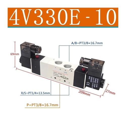 Électrovanne pneumatique électrique 220V 4V410-15 à haute réactivité