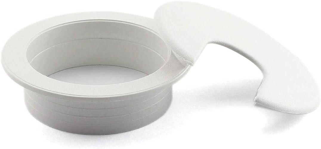 2pcs 2 Inch Desk Wire Cord Cable Grommets Hole Cover for Office PC Desk Cable Cord Organizer Plastic Cover (White-2Pcs)