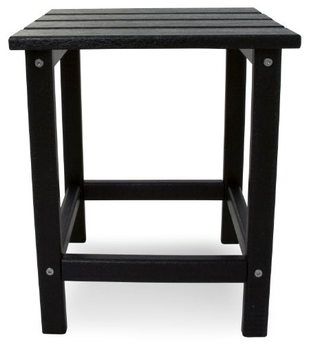 Polywood Ect18Bl Long Island 18" Side Table, Black #TOP1