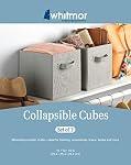 Whitmor Cubes collapsibles 2, Paloma Gray, 10"x10"x 10"