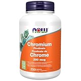 NOW Supplements, Chromium Picolinate 200 mcg, Insulin Co-Factor*, 250 Veg Capsules