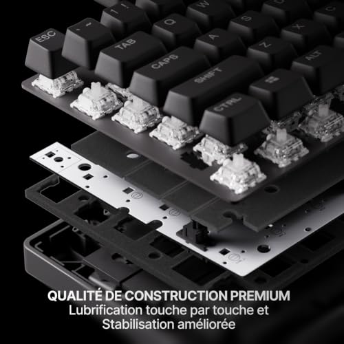SteelSeries Apex Pro TKL Gen 3 – Commutateurs magnétiques analogiques OmniPoint 3.0, préréglages automatiques Quickset (Rapid Trigger, Rapid Tap/SOCD, Mode de Protection), OLED, RGB, USB-C, FR AZERTY – vue 5