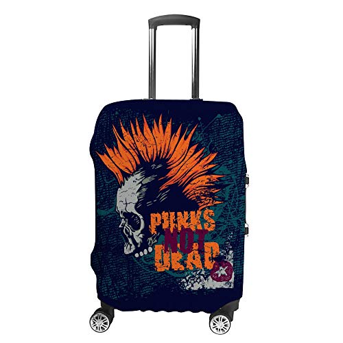 Housse de valise voyage crâne punk pour repérer et protéger son bagage de 45,7 à 81,3 cm