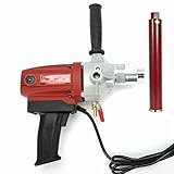 Kernbohrmaschine mit Ø63mm Diamantbohrkrone Diamant Kernbohrgerät Nass und Trocken Bohrmaschine mit Ständer 1600W 2000 r/min