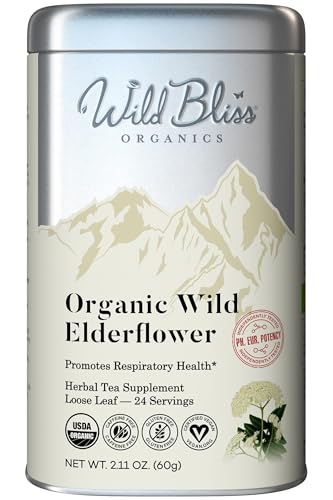 Wild Bliss Organic Elderflower Tea – Immune and Respiratory Suppo...