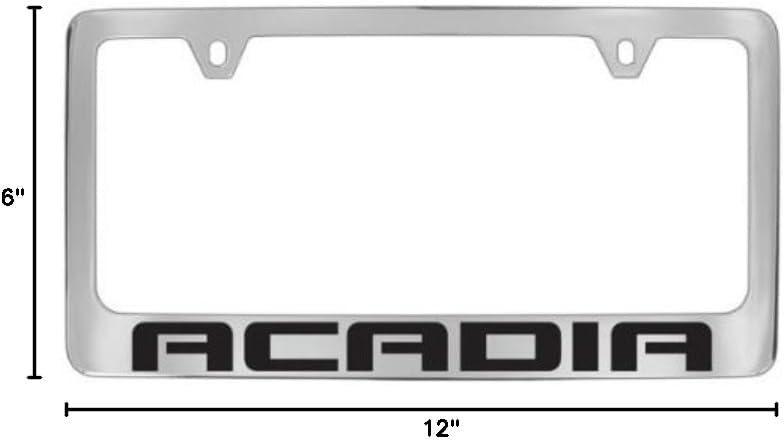GMC Acadia Chrome Plated Metal License Plate Frame Holder