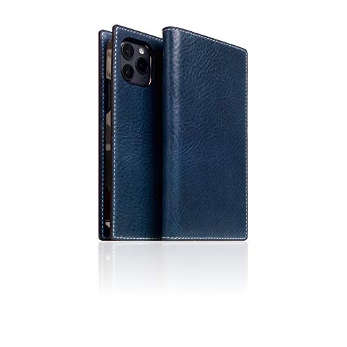 Promo 40% OFF SLG Leather Wallet Case Compatible with iPhone 12 Pro Max, DD+ Italian Temponata Leather Diary Flip Cover Card Slot Holder with Gift Box, Handmade and Designed for iPhone 12 Pro Max (Blue)