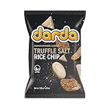 Darda Truffle Salt Rice Chips - Air-Popped Crispy Rice Chip Snacks with Tuffle Flavor, Low-Calorie Ksnack, Non-Fried, Zero Cholesterol, Light & Crunchy Snack Packs (4.23oz)