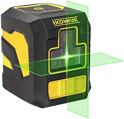 IKOVWUK Laser Level Self Leveling,100ft Green Cross laser level with Manual Pulse Mode, Accurate Measurement for Picture Hanging Indoor & Outdoor, Magnetic Bracket &Battery &Carrying Bag Included