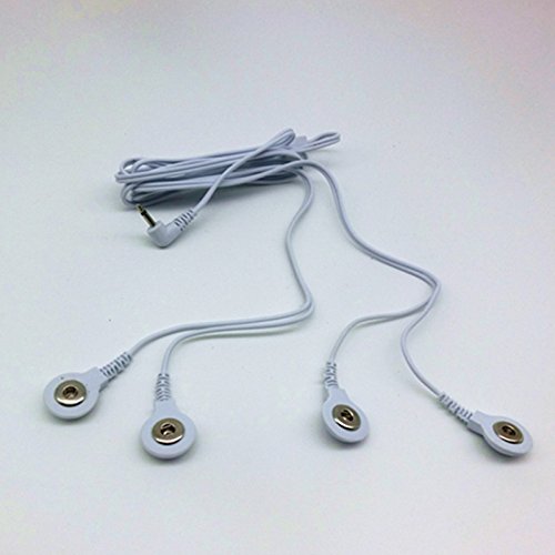 Generic 4way electode pads connecting cable connector line wire for EMS TENS Body Slimming Therapy Massager Machine massageador corporal