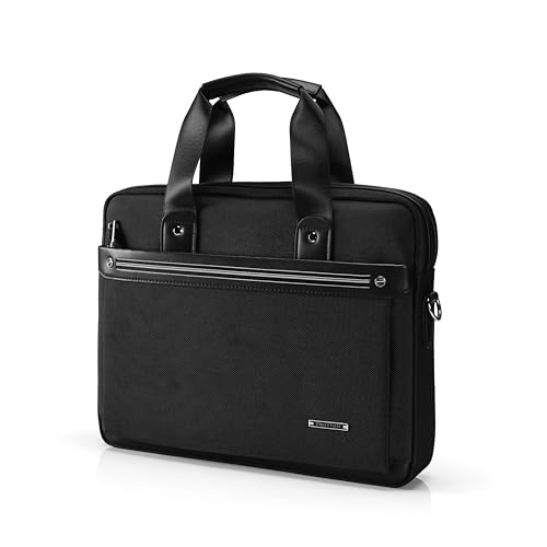 Image of Laptop Bag for Men Office Briefcase with Shoulder Strap, Multiple Compartments & Durable Handle