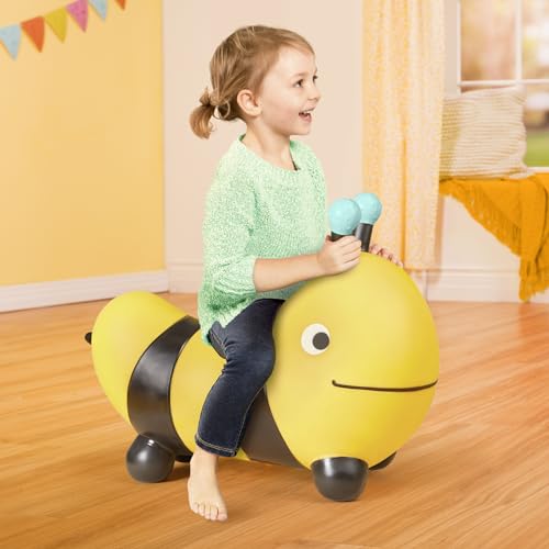 B. toys Ride-On Bee Bouncer, Inflatable Animal Hopper, Bizzi Bee, Activity by B. toys - Image 2