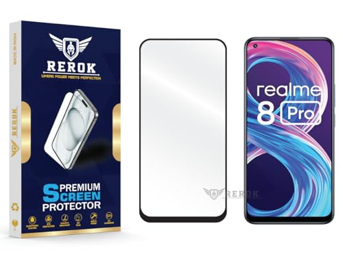 Image of Gorilla Tempered Glass Screen Protector Compatible with Realme 8 Pro [Pack of 1] | Edge-to-Edge, Bubble-Free, Case Friendly, Easy Installation Kit