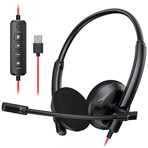 Nubwo Hw03 Usb Headset For Computer, Wired Computer Headset With Microphone, In-Line Control For Office, Classroom, Chat, Online Class, Meeting #TOP11