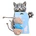 Ldabrye Pack of 3 Soft Plush for Cat with String for Cat Dental Care Pet Interactive Chew Toy