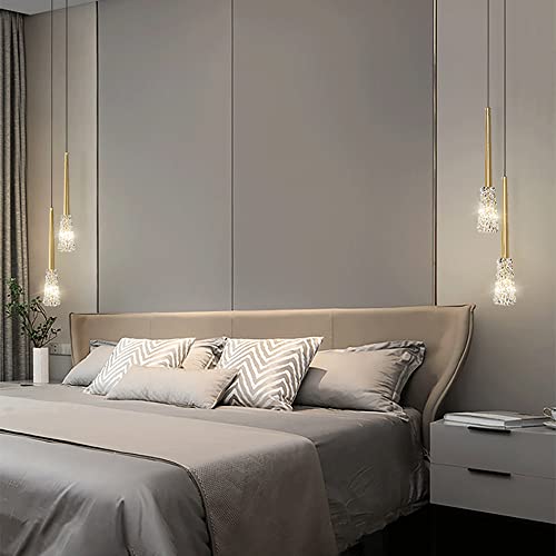 Mini lámpara colgante de cristal con detalles de latón y diseño elegante de suspensión minimalista 4