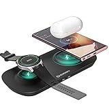 NEWDERY Cargador inalámbrico Rápido para Galaxy Watch Estación de Carga Rápida Qi Inalámbrica Soportes de Carga de para Galaxy...