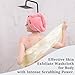 myHomeBody Exfoliating Washcloths for Showering, Loofah Body Scrubber Exfoliator, Back Shower Towel, Bath Washer for Exfoliation, Cream, Set of 2
