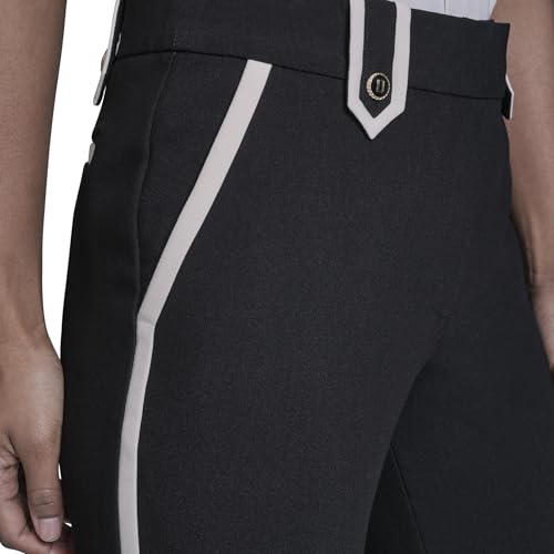 KARL LAGERFELD Paris Women's Flare Contrast Pant, Black/Bisque, 2 by KARL LAGERFELD - Used condition - Image 3
