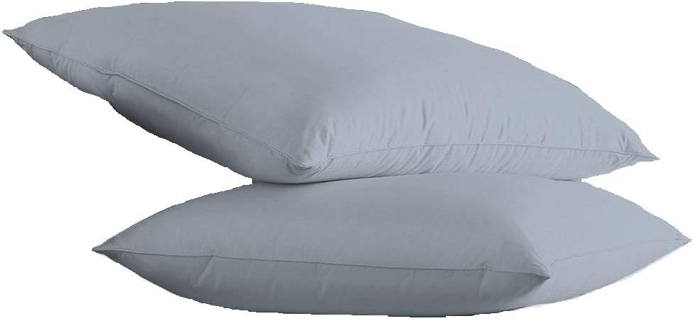 Luxurious Pillow Cases Envelope Closure 800 Thread Count - 100% Pima Cotton 2 Piece Pillow Case Silver Grey Solid Color Travel/Toddler Size (13 x 18)