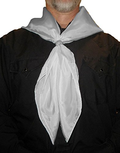 Cowboy Shop Mens Solid Silk Wild Rag Scarf Silver #TOP2