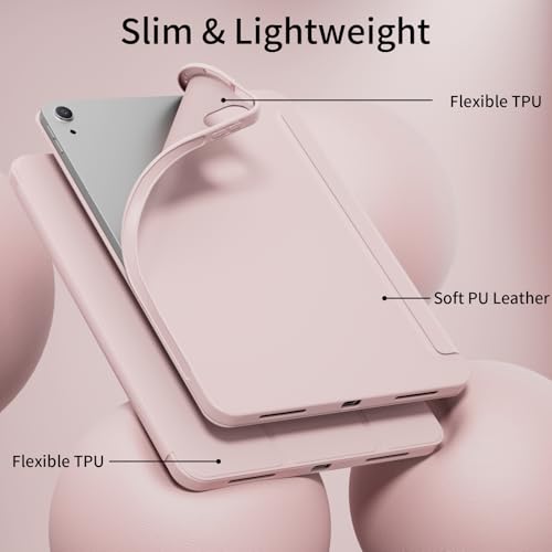 KENKE Smart Case for iPad Air 11-inch M4/M3/M2 (2026/2025/2024), for iPad Air 5th/4th Generation Case 10.9 Inch 2022/2020 Without Pencil Holder, Slim Trifold Stand Cover, Auto Sleep/Wake, Pink by KenKe - Image 2