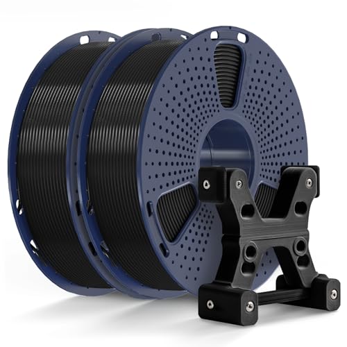 Image of PETG Filament 1.75mm - 2kg(4.4lbs) Elite PETG 3D Printer Filament, 1.75mm Dimensional Accuracy + /- 0.02mm,SUNLU Black + Black PETG Bundle