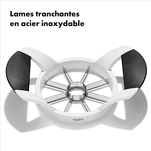 OXO Good Grips – Coupe-pommes - Coupe-fruits en inox, trancheuse manuelle - Noir et blanc – vue 2
