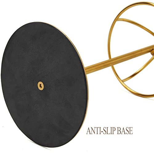 K Kaidiyin Titanium Gold Hat Display Stand Cap Rack, Set Of 2,Height Adjustable, Fingerprint Resistant, Durable Stainless Steel Material #TOP4