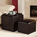 Designs4Comfort Park Avenue Single Ottoman with Stool and Reversible Tray