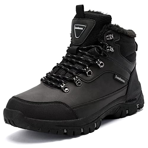 Lamincoa Mens Snow Boots Water-Resistant Hiking Boots for Men Non-slip Winter Outdoor Warm Comfort Camping Backpacking Shoes