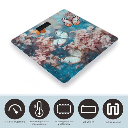 Báscula Digital para Baño con Vidrio Templado y Pantalla LED miniatura 3