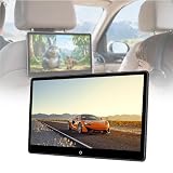 hKjPlvf 14 Pollici Monitor Poggiatesta Auto An-Dr-oid 12 Intrattenimento Sedile Posteriore IPS Touch 2GB+32GB WiFi HDMI USB TF Player Video per Bambini Viaggio Telecomando Mirroring 2-32GB