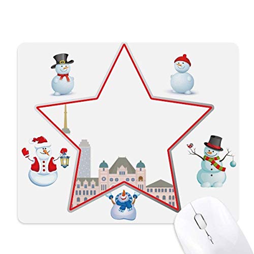 Tapis de souris Canada Aquarelle Tapis de Bureau Noël Antidérapant pour Ordinateur