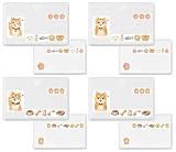 [GOKEI] マイナンバーカード 専用ケース 個人番号 目隠し マイナンバーカードケース セミハード プライバシー保護 ４枚セット 猫と柴犬 (4枚・手を振る・頬杖)