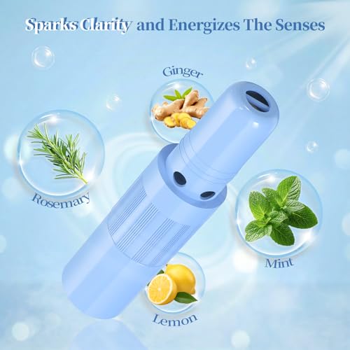 Image of Hion Nausea Relief Inhaler 100% Natural Essential Oil,Dual-Use for Motion Sickness,Morning Sickness,Sea Sickness with Fast-Acting Relief,Zestiness,2Pcs