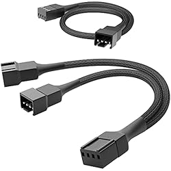 Alargador Cable Ventilador Pc KabelDirekt – 15cm Cable Ventilador (PWM ventilador a 2x PWM cable Y ventilador + 30cm PWM cable alargador ventilador, ventiladores adicionales),