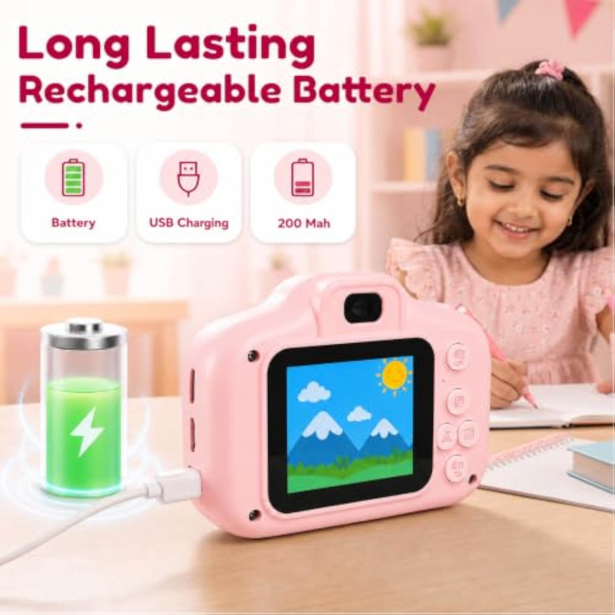 2-in-1 Mini Printer Camera for 1080P HD Photo