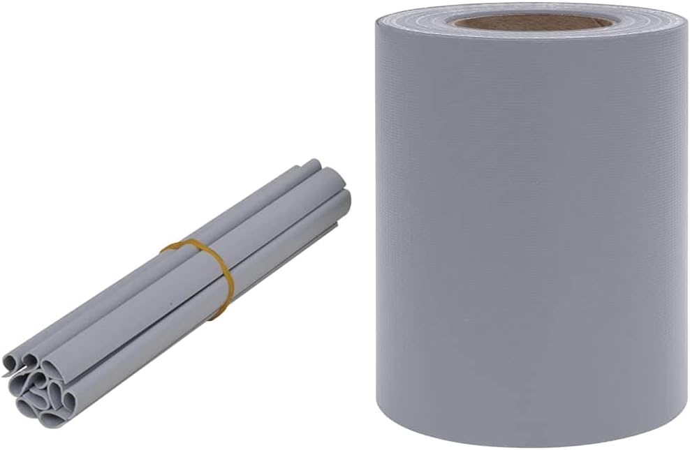 Privacy Screen, Weatherproof Garden Privacy Screen,for Residential, Outdoor, Yard, Garden, Garden Privacy Screen PVC 114.8'x0.6' Matte Light Gray