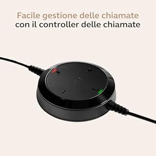 Jabra Evolve 20 - Cuffie stereo certificate Microsoft per softphone VoIP con cancellazione passiva del rumore, USB-C/A, colore nero