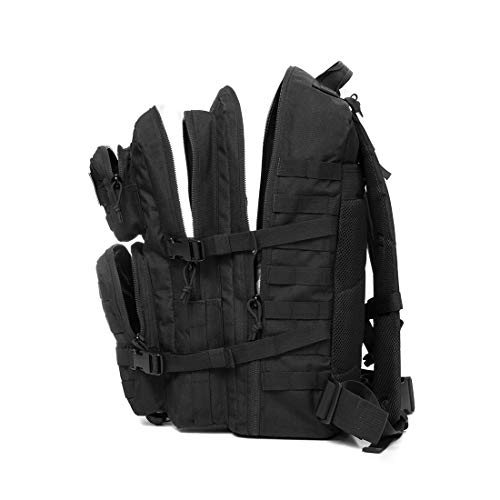 J.CARP Large 3 Day Assault Backpack, 40L Military Army Molle Bug Out Bag with Flag Patch, Black by J.CARP - Image 4