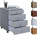 Produktbild VCM Rollcontainer Bürocontainer Schubladenschrank Büroschrank Schublade Lona Tiefe 75 cm: Weiß
