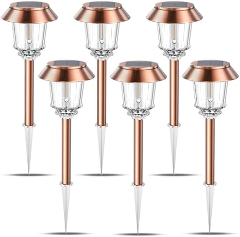 XMCOSY+ Solar Pathway Lights Outdoor - 6 Pack Solar Lights Outdoo...