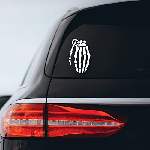 Grenade Glove Sticker Decal Notebook Car Laptop 3" X 6" (White) #TOP22