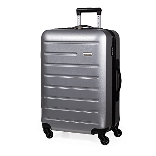 Image of Pierre Cardin 26" Medium Suitcase - Charcoal Grey Luggage on Wheels