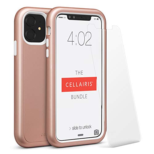 The Cellairis Bundle, iPhone 11-Compatible Cell Phone Case and Tempered-Glass Screen Protector, Rose Gold