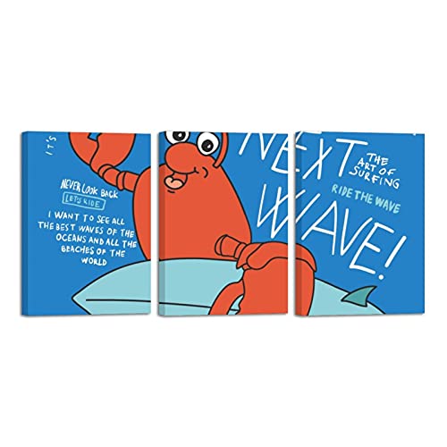 Tableau moderne homard bleu impression haut de gamme sur toile