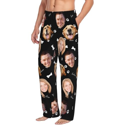 Custom Pajama Pants for Woman Men Face Personalized Pants Sleepwear Bottoms Christmas Valentine's Day Pajama Gifts2