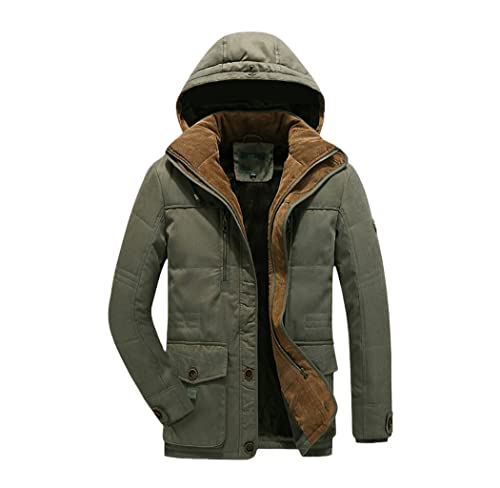 Parka d'hiver homme pour affronter le froid en extérieur veste polaire verte XXXXXL YIOLEAMP