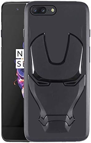 VIDO 3D Iron Man Avengers Back Case Cover | 360 Degree Protection | Shock Proof | Screen & Camera Protection | Soft Silicon Rubberised Back Cover for Oneplus 5/1+5